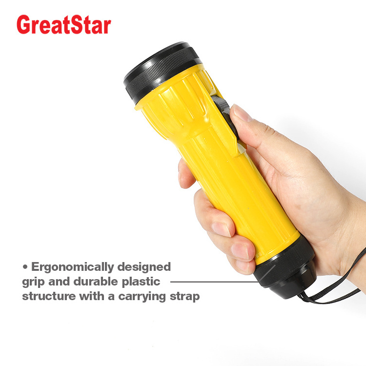 Cheap Portable 2D Plastic 6LED Flashlight Hand Torch with Heavy Duty Dry Battery