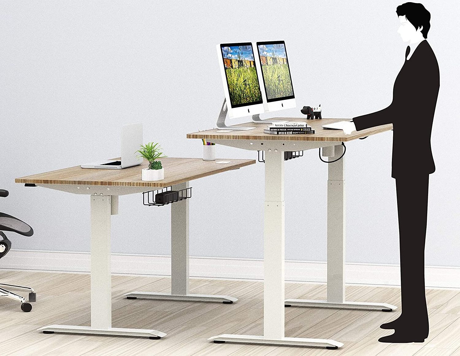 Modern Office table Automatic Dual Motor Standing Desk Electric Height Adjustable Desk