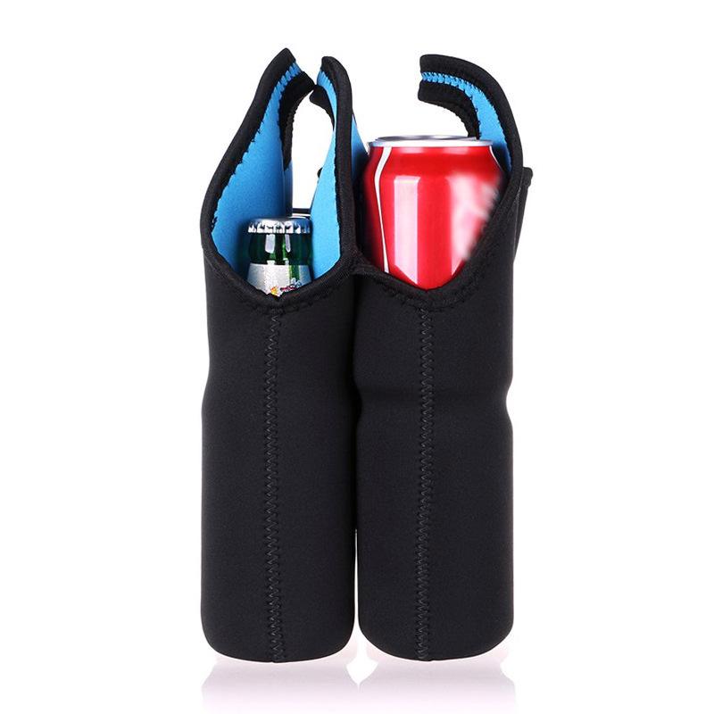 Wholesale Sublimation Neoprene Wine Tote Bag Picnic Insulated Bag 6 Pack Bottle Can Carrier Wine Cooler