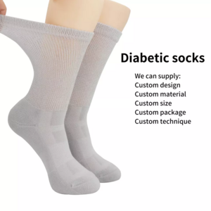 Manufacturer OEM Custom Your Logo Design Loose Knitting Comfortable Professional Diabetic Crew Socks