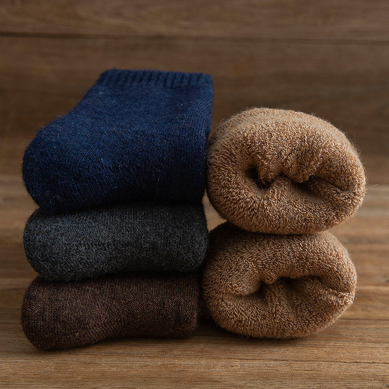 New Heavy Soft Comfortable Thermal Warm Super Full Terry Cushion Crew Thick Wool Socks For Winter