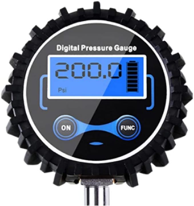 GTYPRO Digital Tire Inflator Gauge Air Line Tyre Pump Pressure Tester Valve  Tire Pressure Gauge 3-200PSI