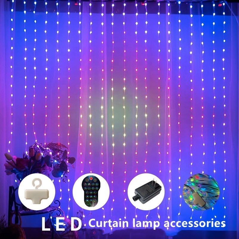 App Control Christmas Smart RGB Pixel Addressable Curtain Lights Party Programmable Led Fairy Smart Curtain Lights