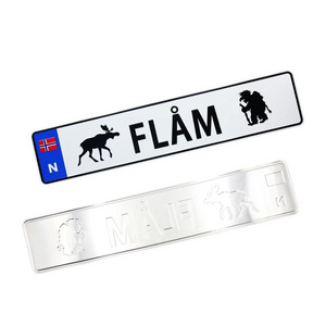 Custom Design 52*11cm Aluminum European License Plate Euro License Plate Reflective European License Plate Wholesale