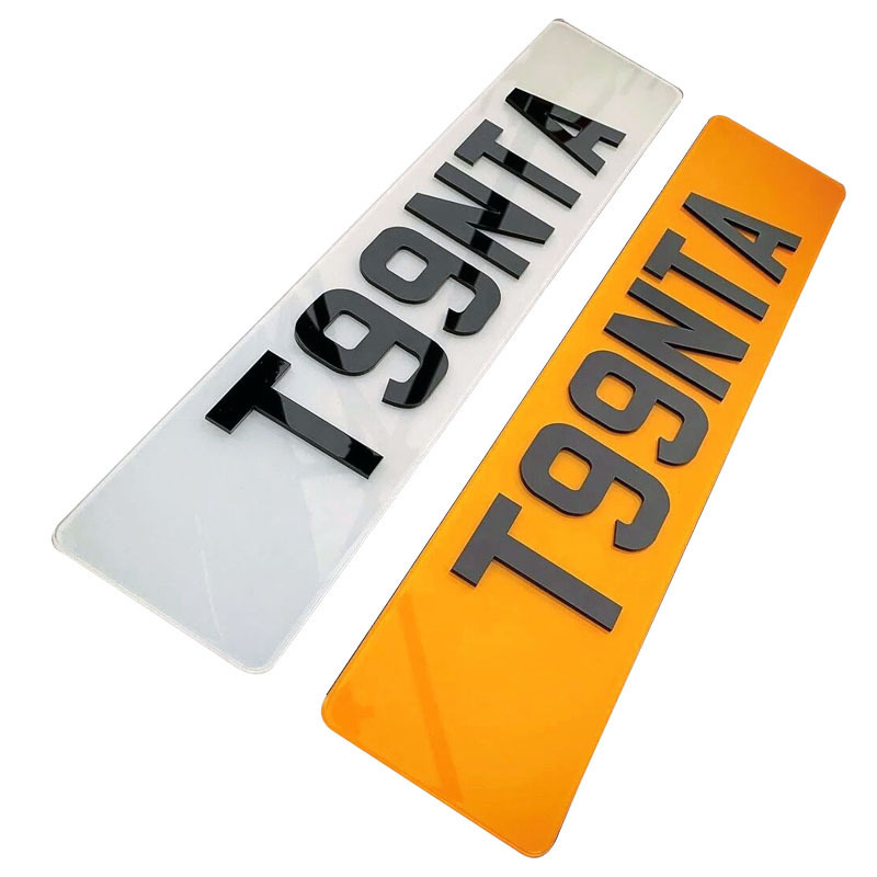 Custom 3D/4D Acrylic Numbers With 3M Adhesive Plastic Acrylic 4D gel Letters Car License Plate Numbers/Letters