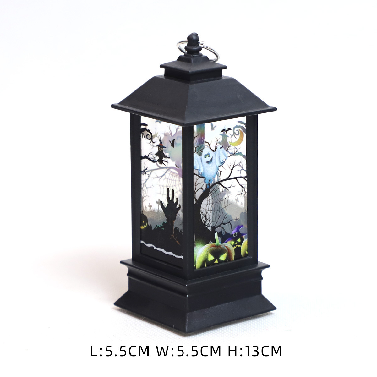 Wholesale led lighting up shiny wind lantern decoration battery operated mini lantern table ornament Halloween 2023