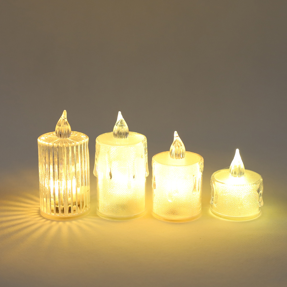 Led flameless candles & tea lights battery operated white light Christmas window candles with timer home depot decoration