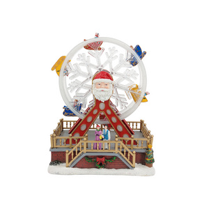 Hot selling battery operated light up Ferris wheel for resin decoration christmas