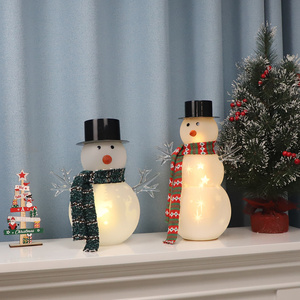 Wholesale LED Christmas Snowman Christmas Tree Wishing Decorations Light Up Snowman Fashionable Table Lamps