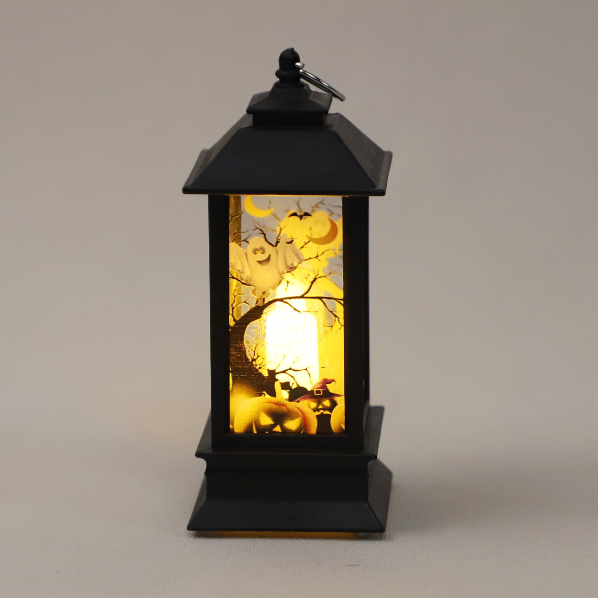 Wholesale led lighting up shiny wind lantern decoration battery operated mini lantern table ornament Halloween 2023