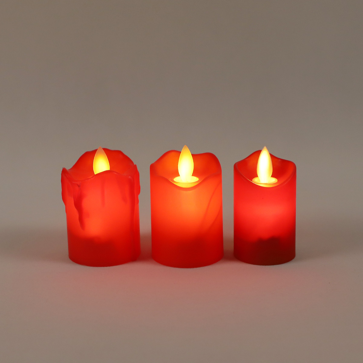 Battery handmade mini glass wax flicker pillar candle light for home wedding decoration led customized electric flameless candle