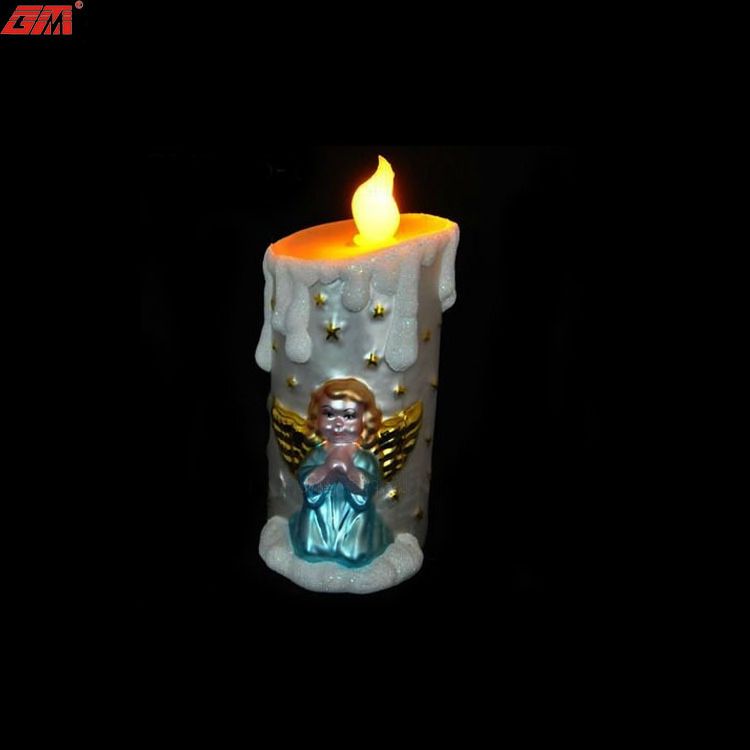 Wholesale battery operated glass christmas decoration led candles