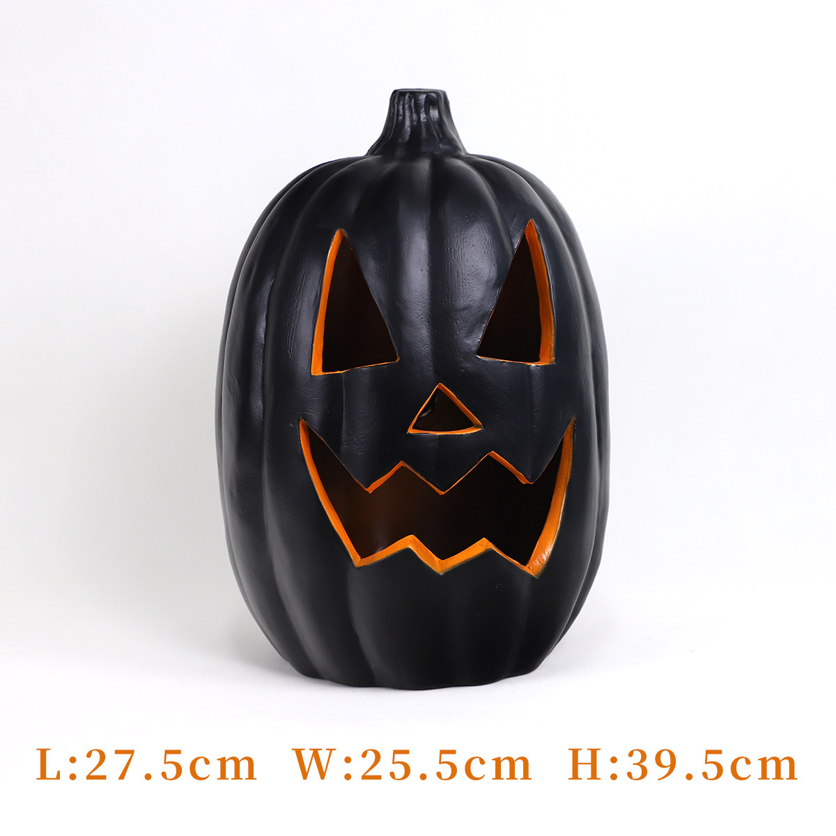 Black pumpkin face Jack O lantern Wholesale decorative artificial Halloween gift PU plastic pumpkin table decoration light lamp