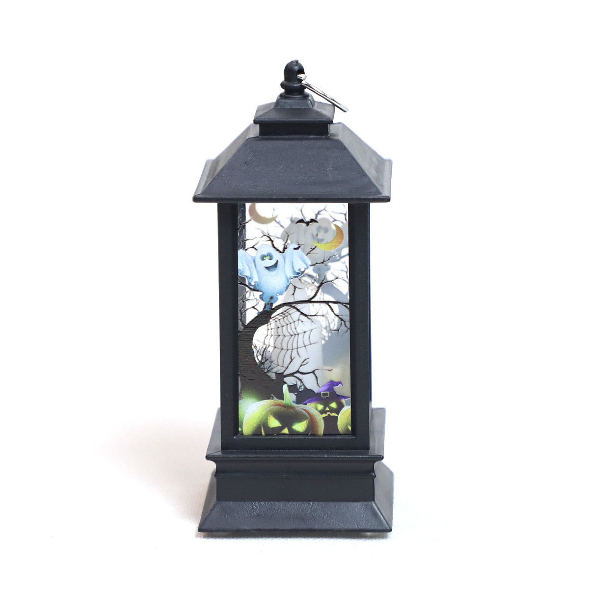 Wholesale led lighting up shiny wind lantern decoration battery operated mini lantern table ornament Halloween 2023