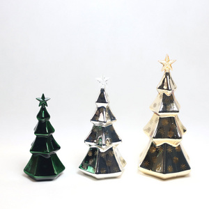 christmas christmas tree with snow effect glass mini green christmas tree table decorate