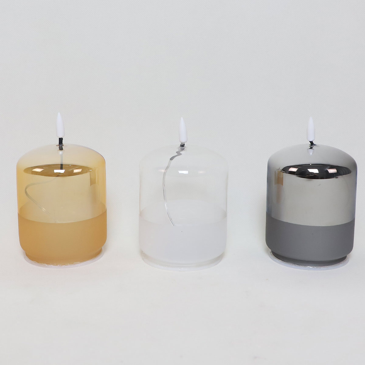 Factory Direct Battery Operated Artificial Glass Candle Warmer Lamp Home Decoration Indoor Safety Without Fire Electrical