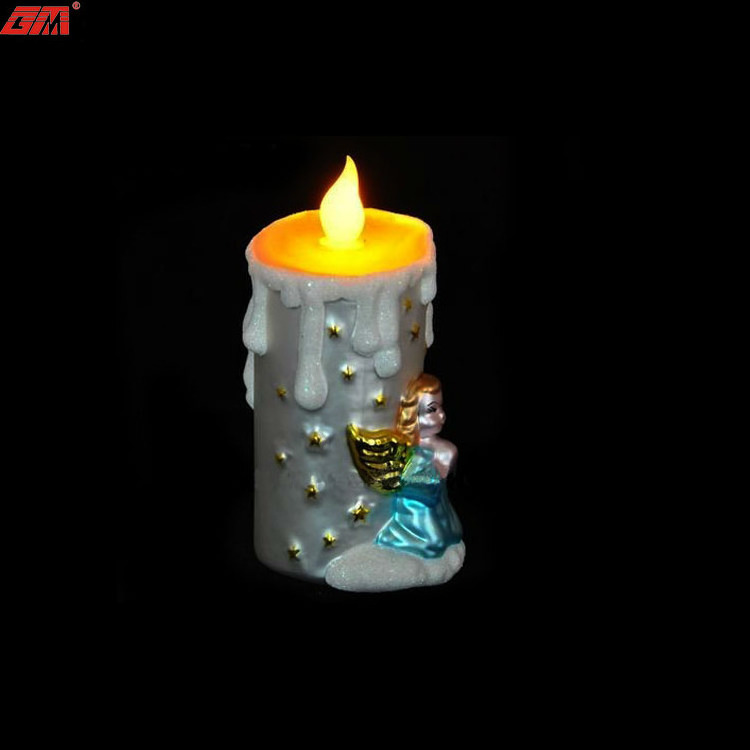 Wholesale battery operated glass christmas decoration led candles