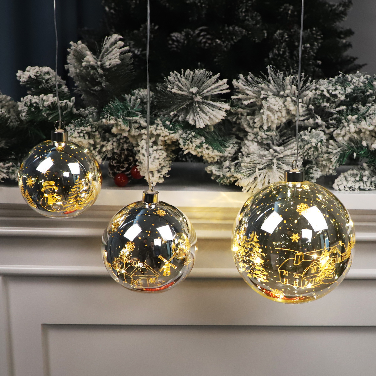 wholesale blown glass ornaments for christmas glass christmas custom led glass baubles ball ornaments bulk