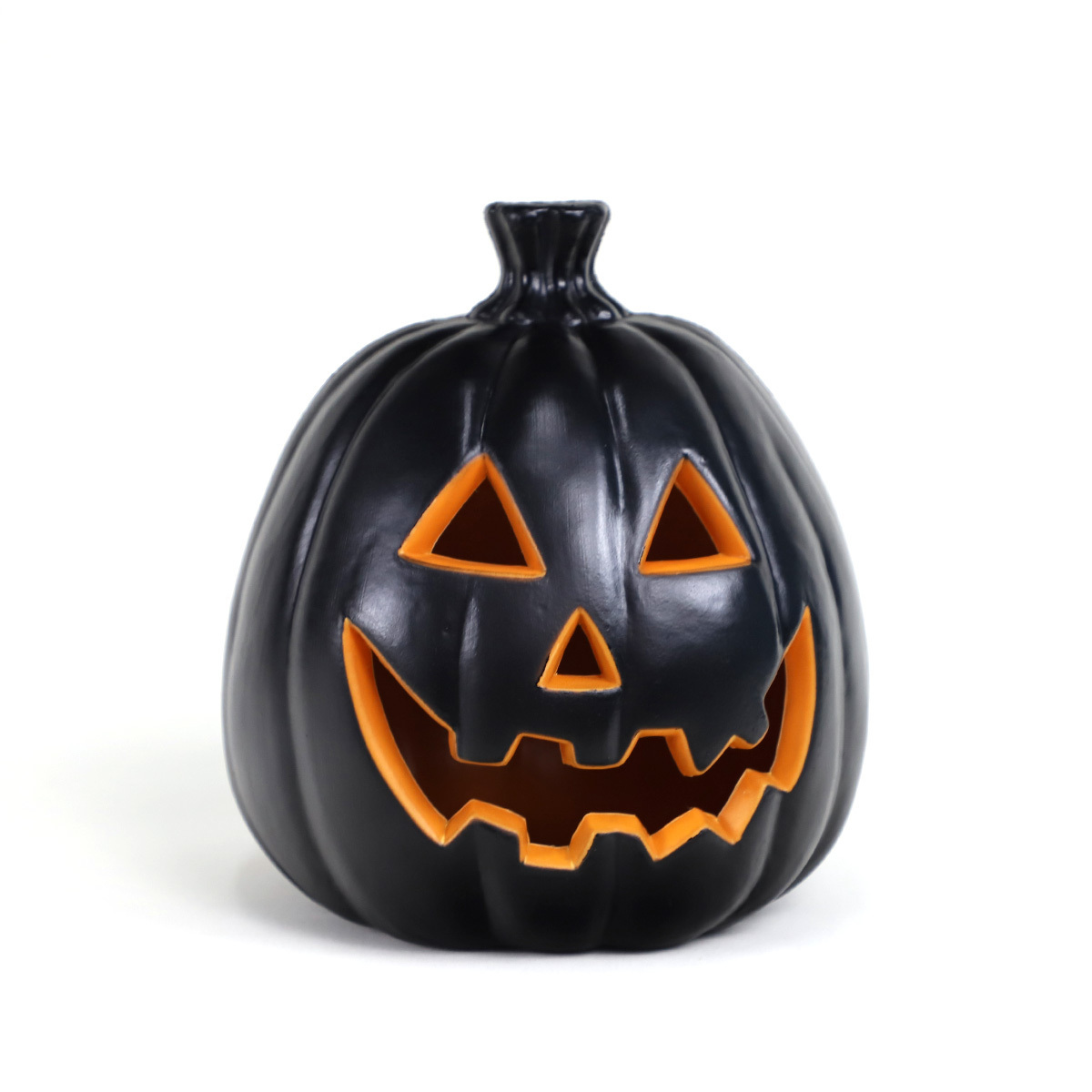 Fake artificial led light up hollow large black PU foam plastic faces carved halloween pumpkin decorating ideas 2023 for home