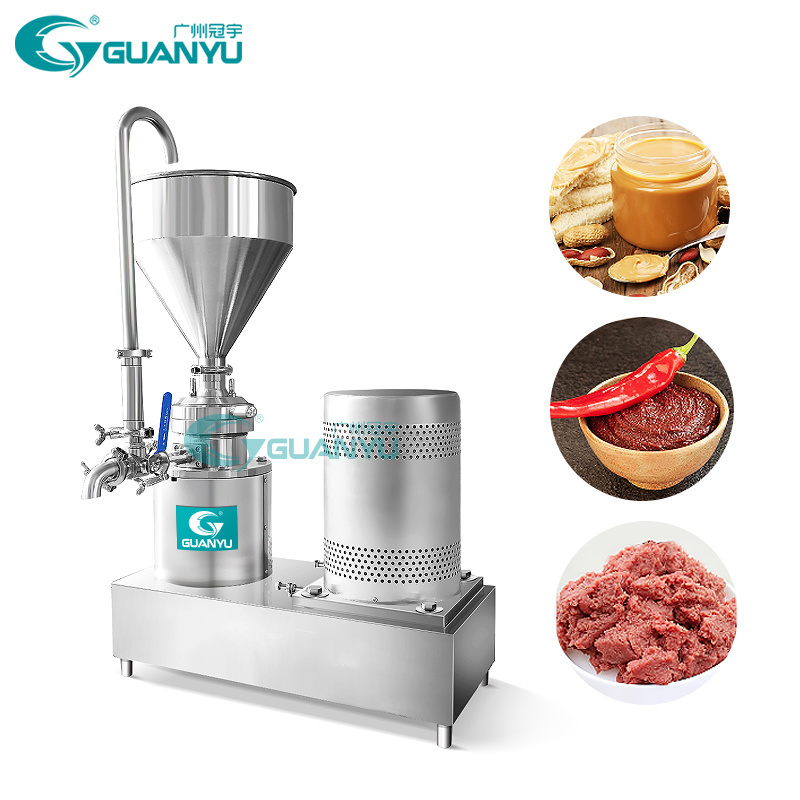 Guanyu Chili Sauce Rice Milk Horizontal Nuts Grinder Grinding Peanut Butter Colloid Mill Machine