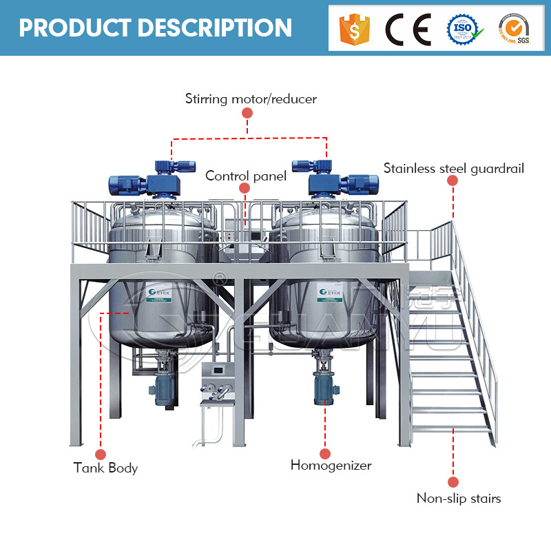 Gy Food Liquid Soap Production Mixer Toothpaste Homongenizing Mixer Mayonnaise Jams Sauce Tomato Paste Processing Making Machine