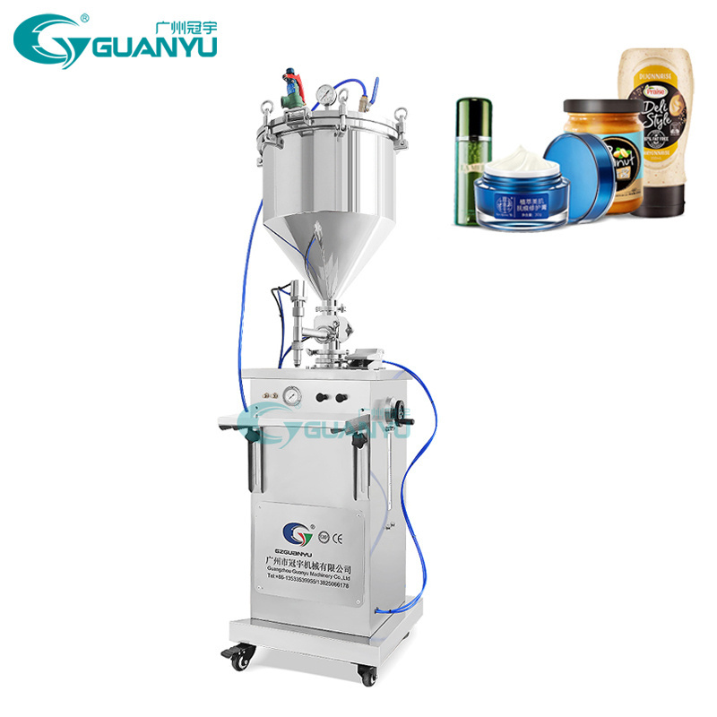 Ce Certificate High Accuracy Semi-Automatic 304 Stainless Steel Filling Machine Paste Cosmetic Cream