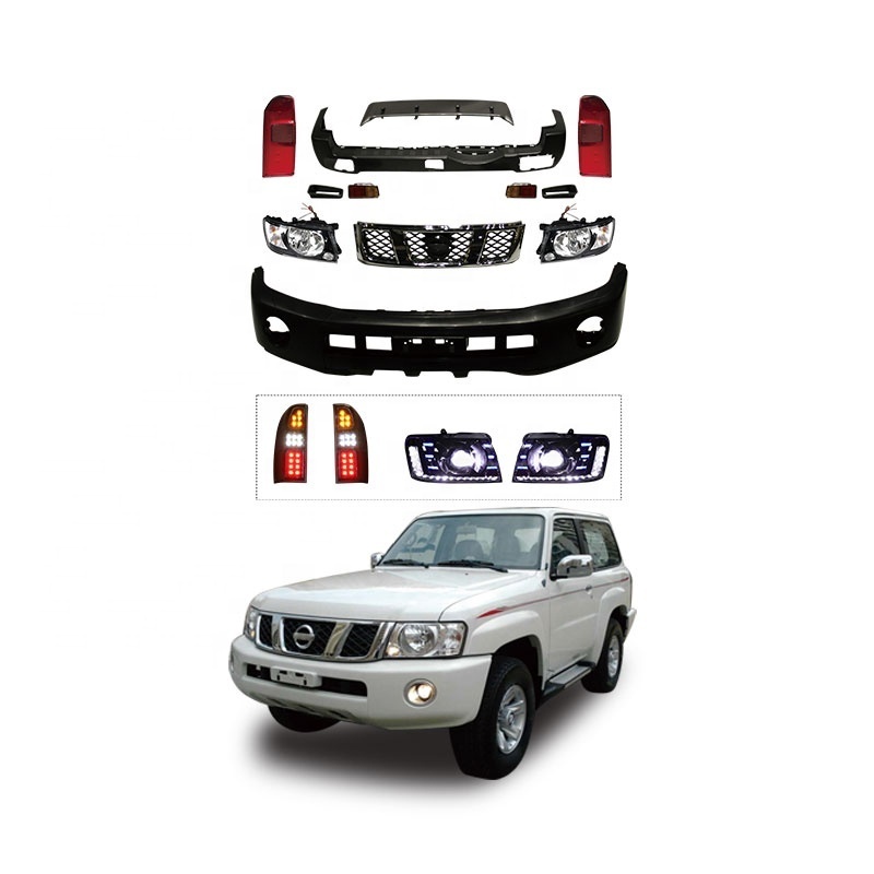 GBT Factory Patrol Safari Facelift Body Kit For 2002-2016 Nissan Patrol Y61 Safari Mode V-Teach Car Exterior Accessories