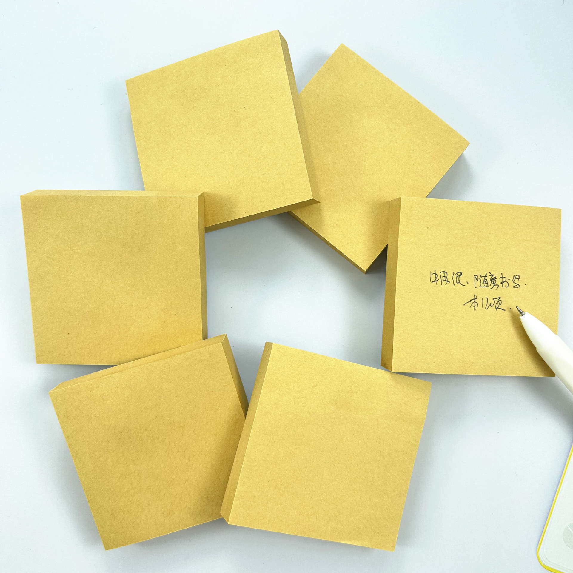 Manufacturer Kraft Paper Memo Pads Stationery 8*8 cm Custom Printed Sticky Notes