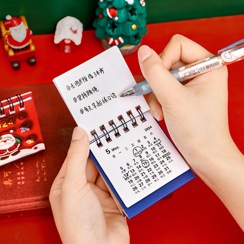 2025 cartoon 3D calendar Christmas gift mini desk calendar creative tabletop decoration calendar