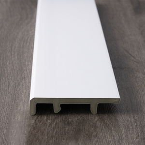 Waterproof PVC Skirting Covering Golden Pine HDF Kicking Board profile for hotel