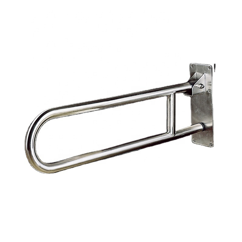 Toilet Swing up Support Bar Bathroom 304 Stainless Steel Rail Lift-up Safety Grab Bar