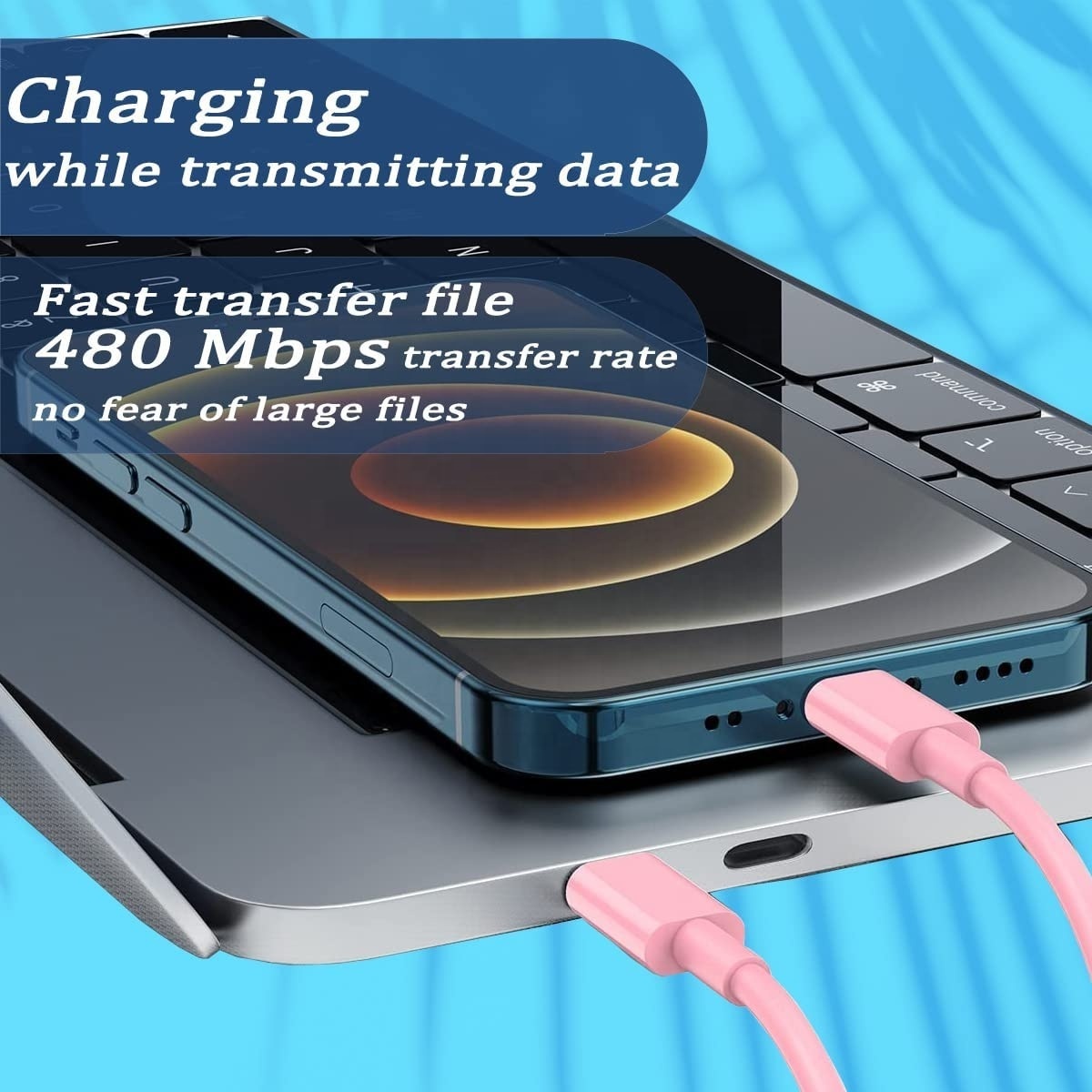 High-quality customized multi-function mobile phone 60W fast charging data cable 3-in-1 USB cable set storage box