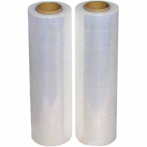 store Transparent 5 inch 80 gauge industrial shrink film shrink mini wrap r pallet wrap stretch film plastic wrap with dispense