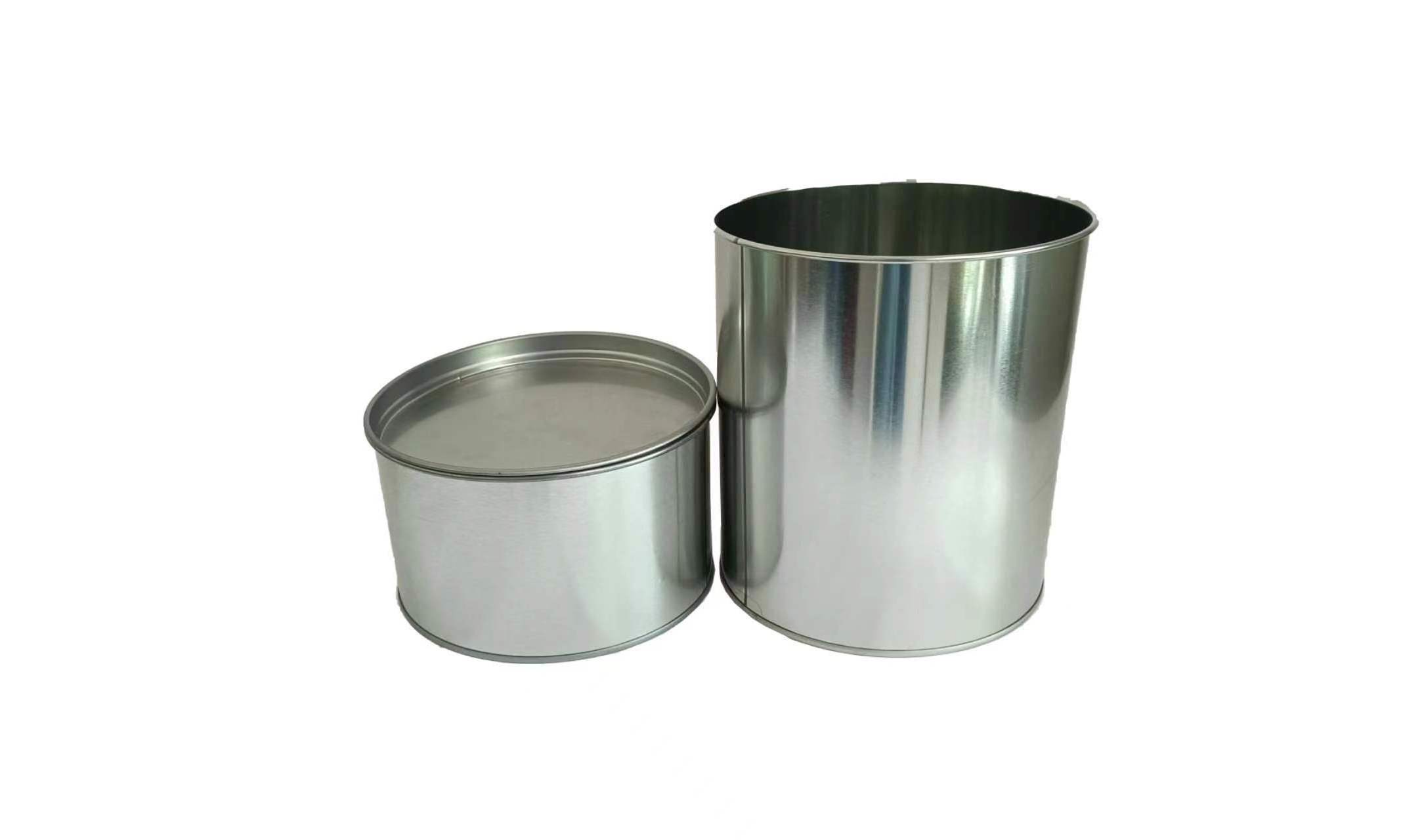 4kg empty round metal barrel tinplate Poly-Putty Base can for packaging