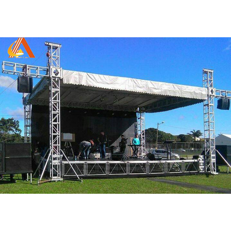 Custom Aluminum spigot/bolt truss line array and speaker truss with electric chain hoist for lifting