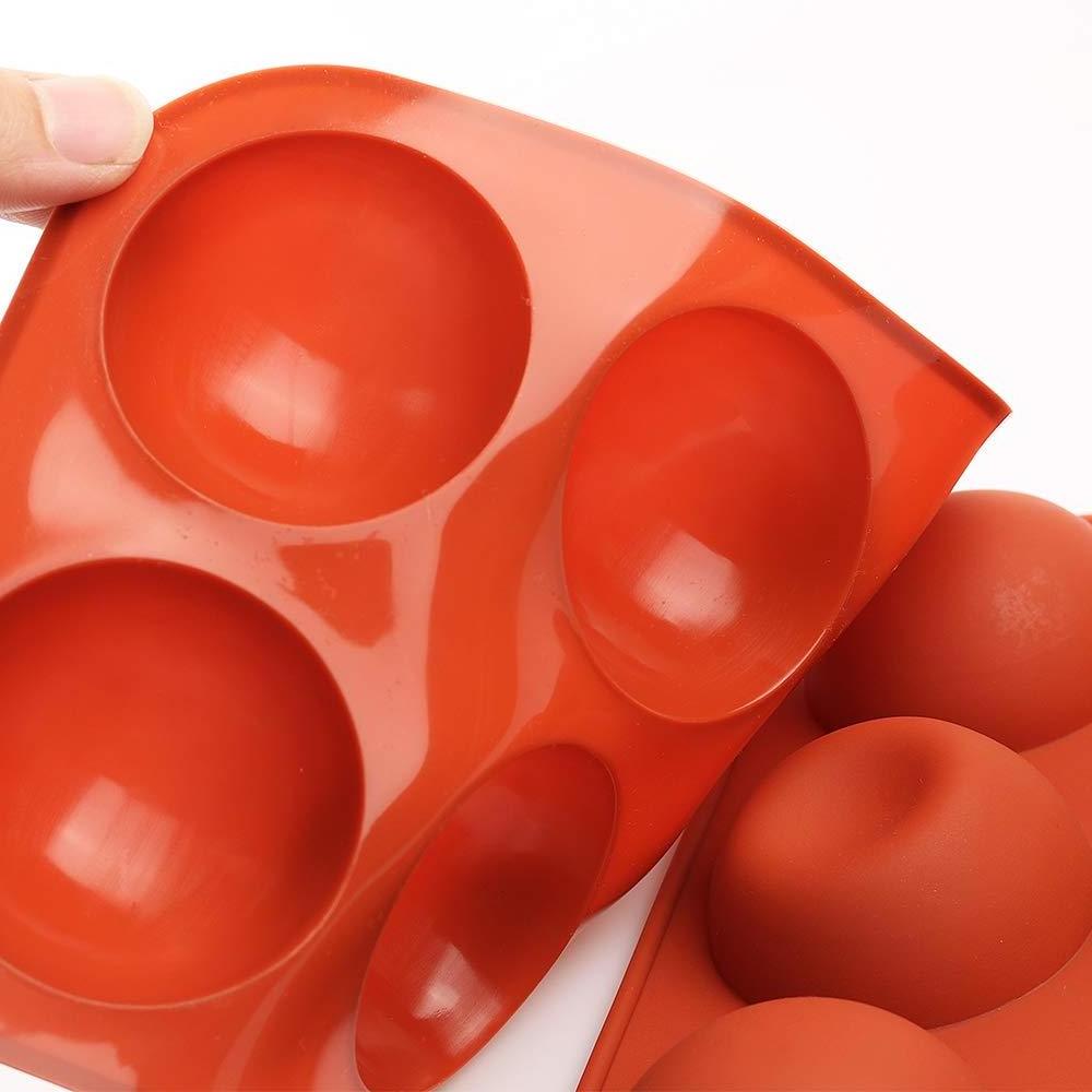 Bulk Sale Premium 6 Holes Silicone Half Round Cup Cake Candy Pudding Mould Valentine Milk Hot Chocolate Bomb Mold