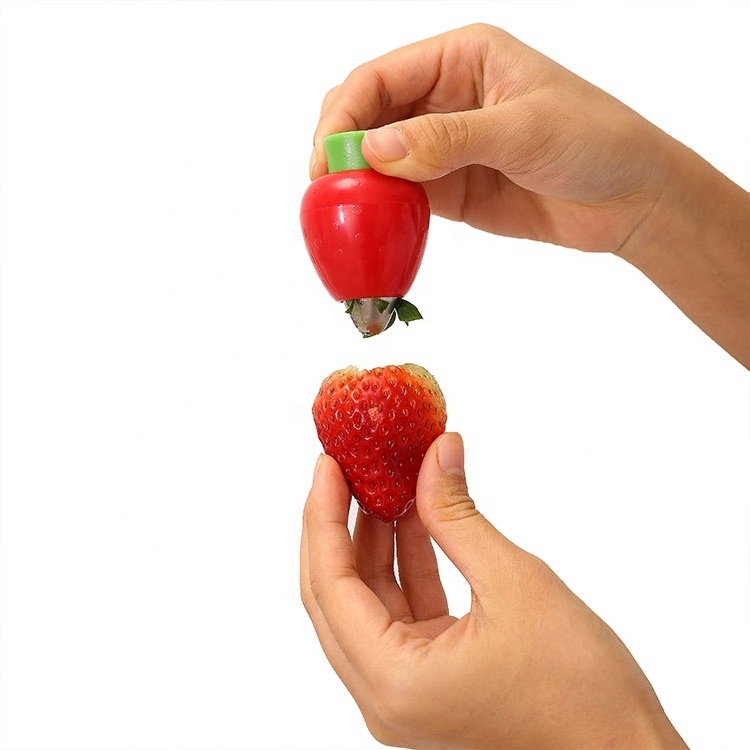 Kitchen Gadgets Red Small Fruit Tools Strawberry Tomato Carrot Leaf Stem Remover Corer Huller Separator