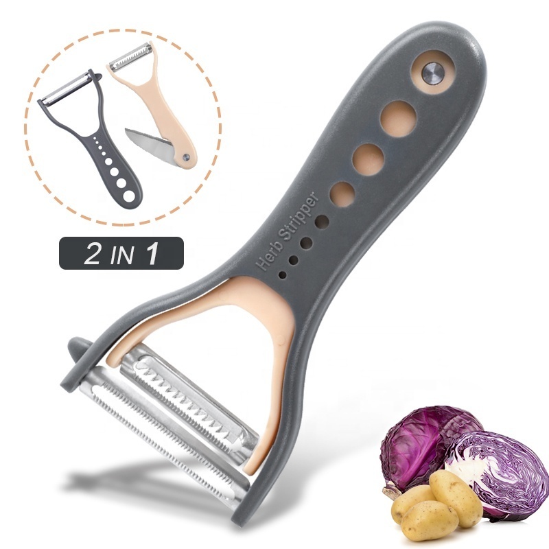 Multifunctional Kitchen Gadget Fruit Vegetable Sharp Stainless Steel Swiss Julienne Swivel Y Potato Peeler