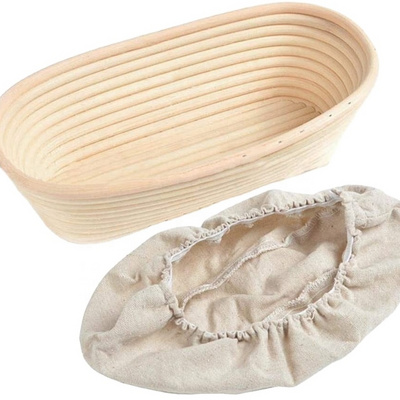 Rattan Oval Baguette Banneton Fermentation Basket Bread Dough Proofing Basket