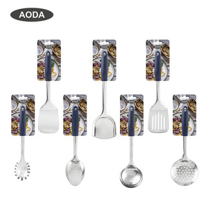 7 PCS House Kitchen Cuisine Accessories Cooking Tools Stainless Steel Kitchen Utensil with Holder