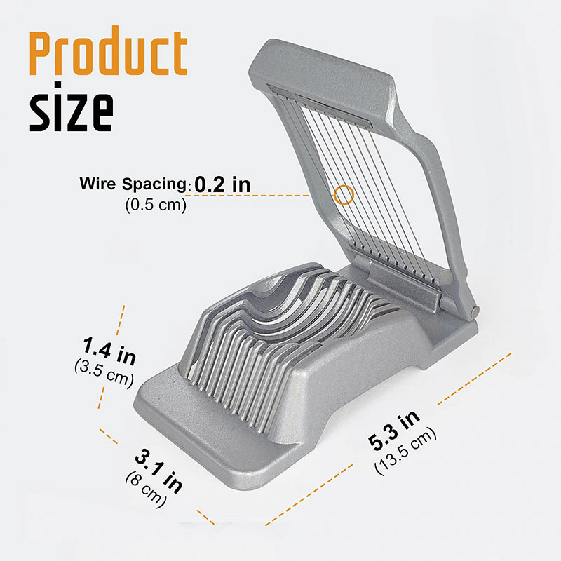 Kitchen Tools Handheld Heavy Duty Aluminium Stainless Steel Wire Egg Slicer Cutter for Hard Boiled Eggs