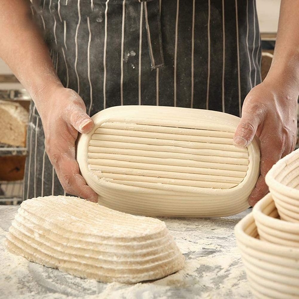 Rattan Oval Baguette Banneton Fermentation Basket Bread Dough Proofing Basket