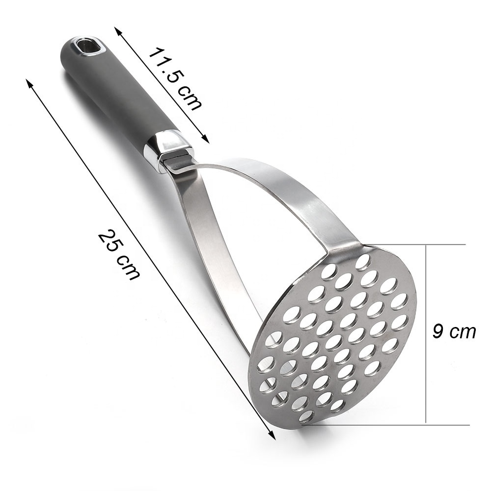 Kitchen Professional Potato Masher Stainless Steel One Piece Mash Potato Ricer Masher