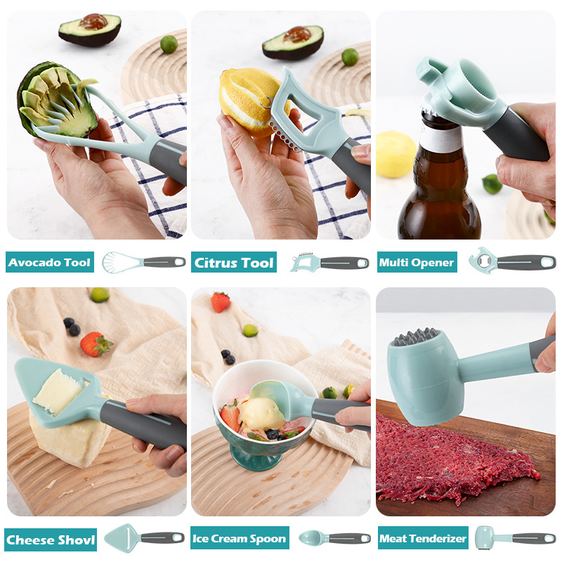 Small Plastic Kitchen Products utensilios de cocina de plstico nylon kitchen tool 12pcs Silicone Kitchen Cooking Utensil Set