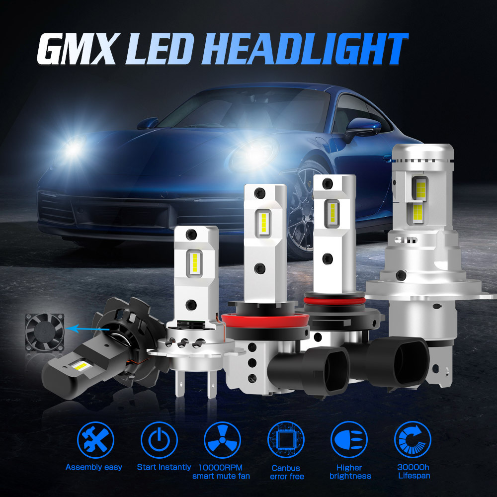 Gview GMX canbus h7 9005 9006 880 h11 car auto led headlight  9005 led headlight bulb 60w