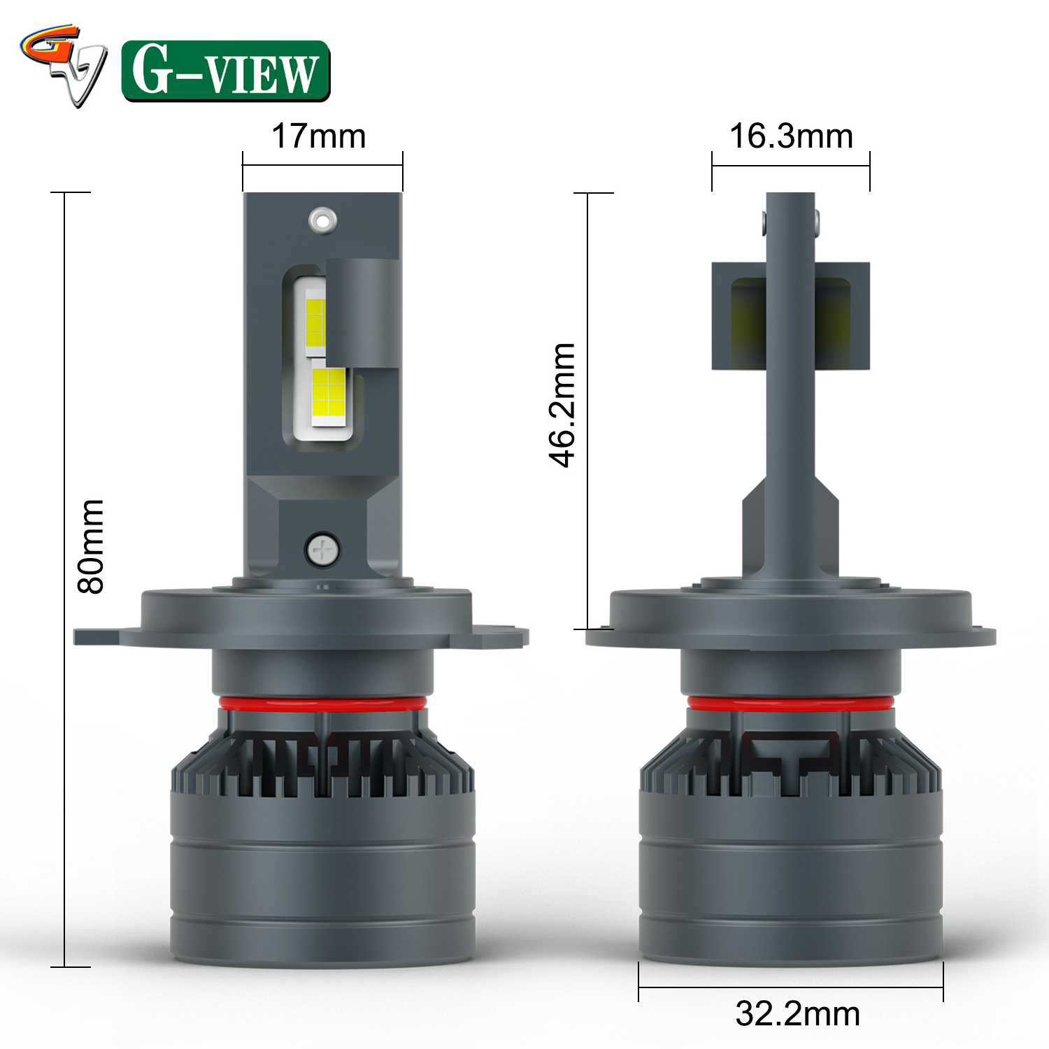 Gview G15 105W 20000 Lumens Brighter Car LED Headlight Bulbs H19 H4 High Low Beams auto lighting systems 12V led headlight h4