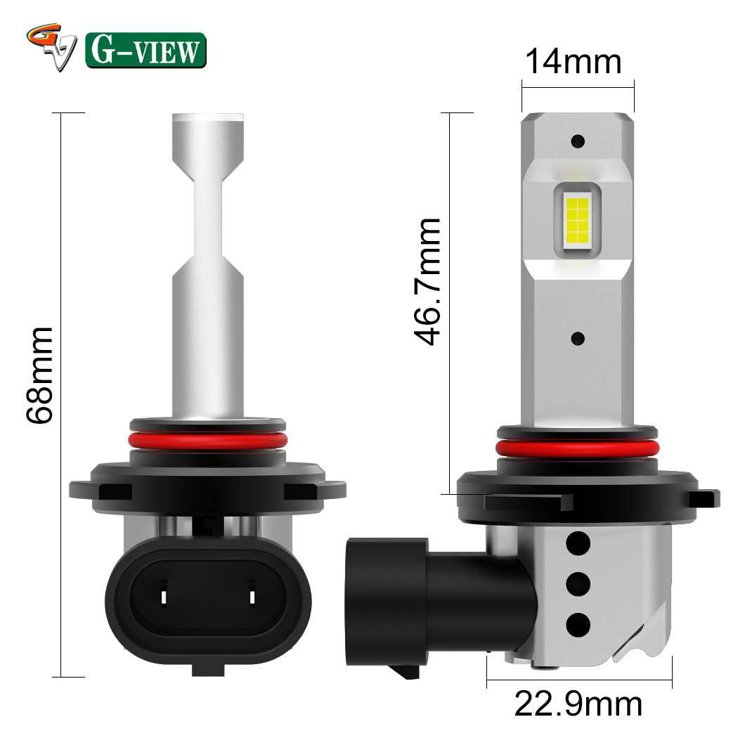 Gview GMX car Accessories Auto lighting systems Accesorios mini size 12v 60W luces 9005 9006 HB3 HB4 LED Headlights bulbs