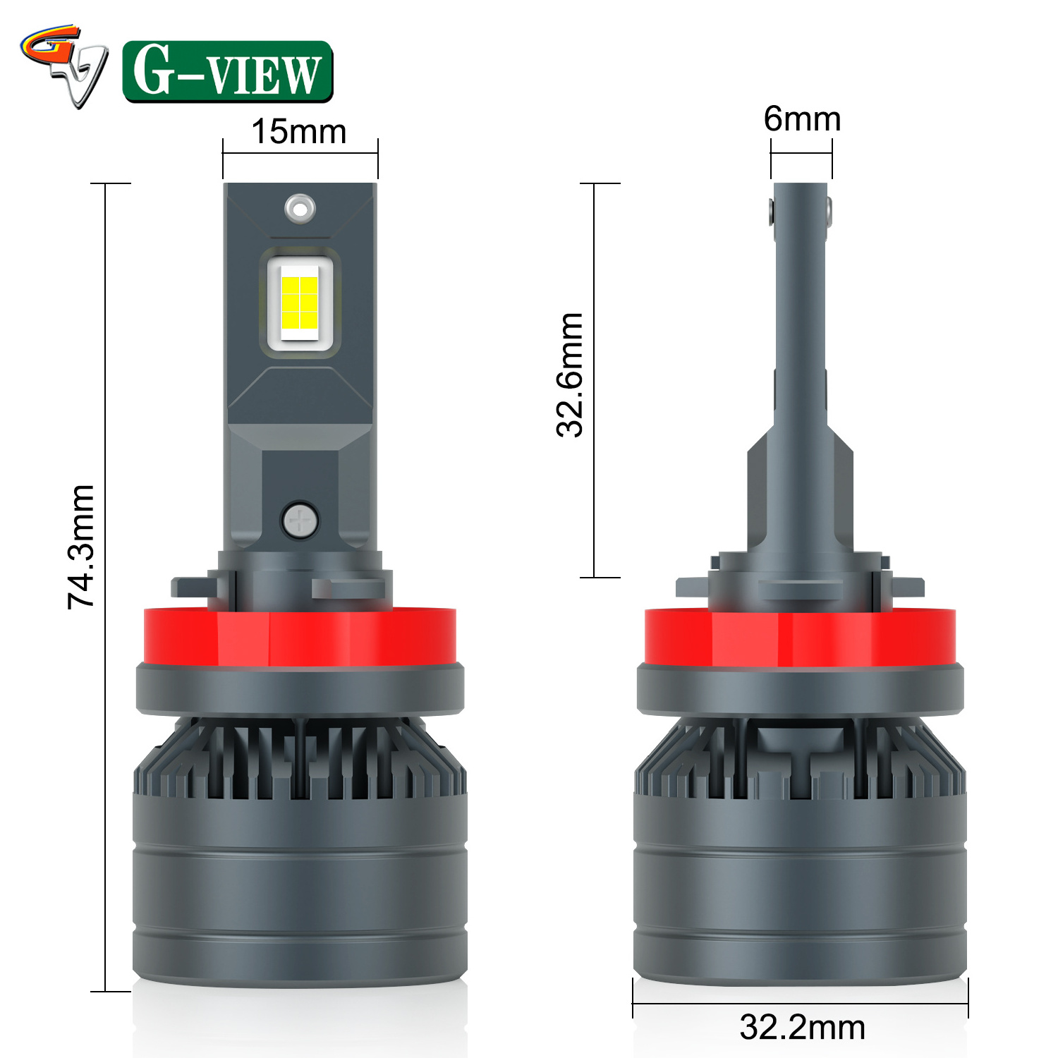 GVDER G15 OEM ODM Super Bright Fog Light Bulb H4 H7 Led H7 H4 H1 H3 9005 9006 H11 H4 H7 Auto Car K1 CSP LED Headlights