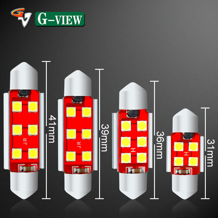 Gview Canbus No Error 31mm Festoon Car led bulb 4smd 3030 auto led Interior  Dome Light bulb white iceblue color