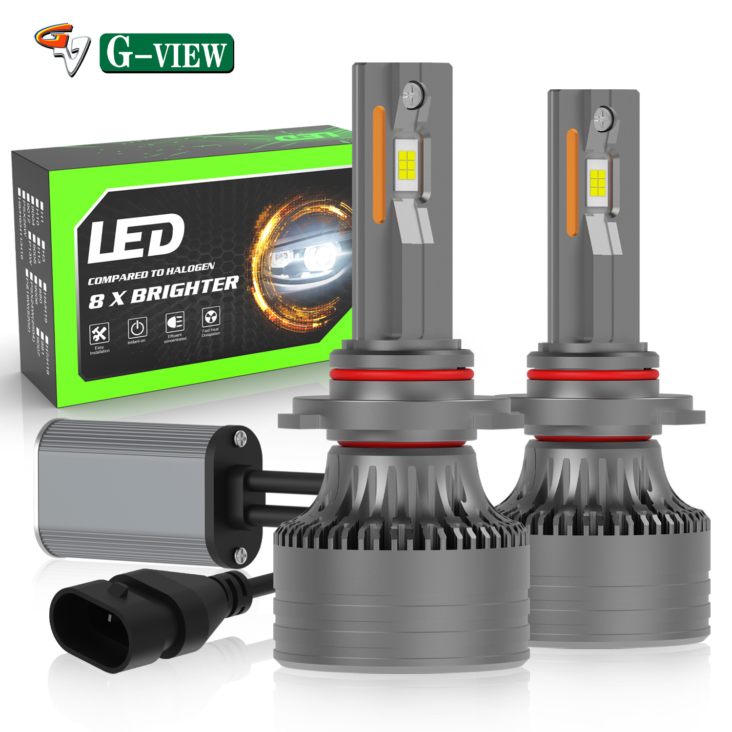 Gview G16 H1 H4 H7 H11 220W Car LED Headlights CSP 3570 H7 H1 H3 H7 H11 9005 9006 9012 H4 Canbus Auto Led Fog Head Lights Bulb